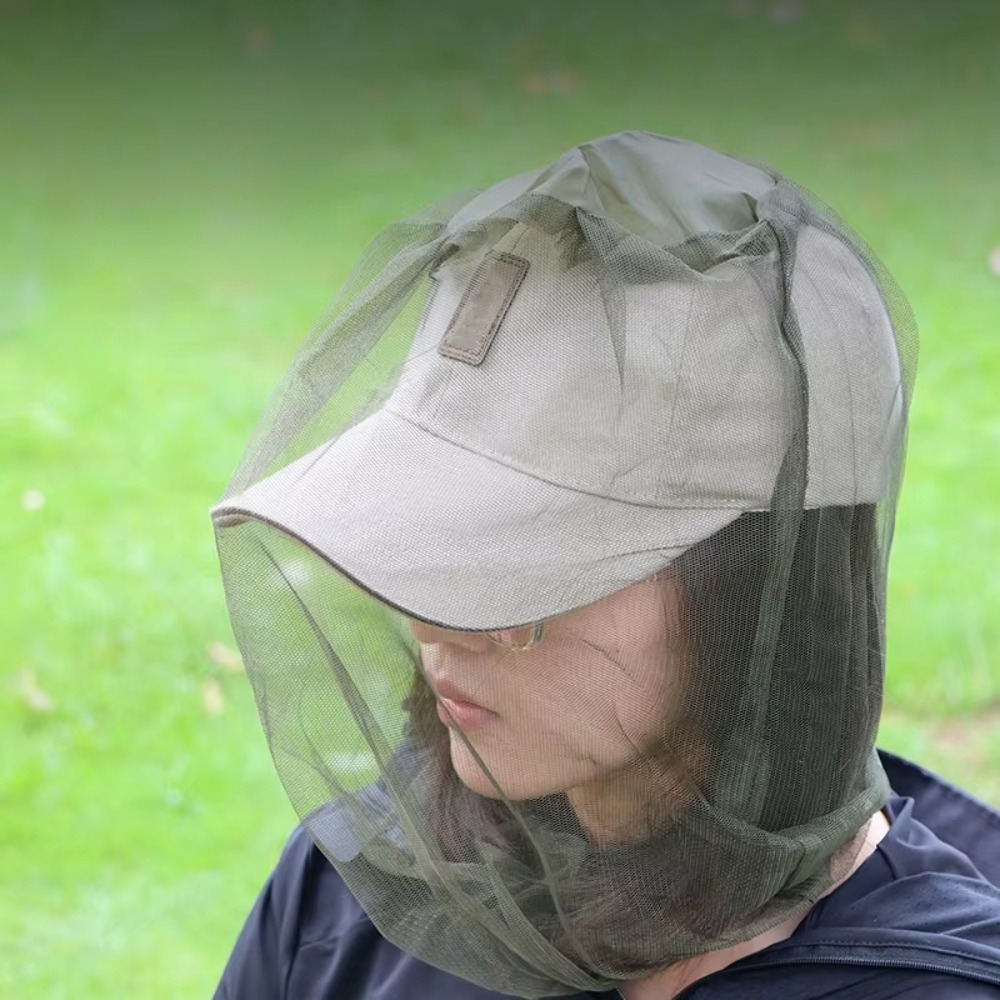 Outdoor Camping Mosquito Net - Cappello da Pesca Anti-Zanzare e Insetti