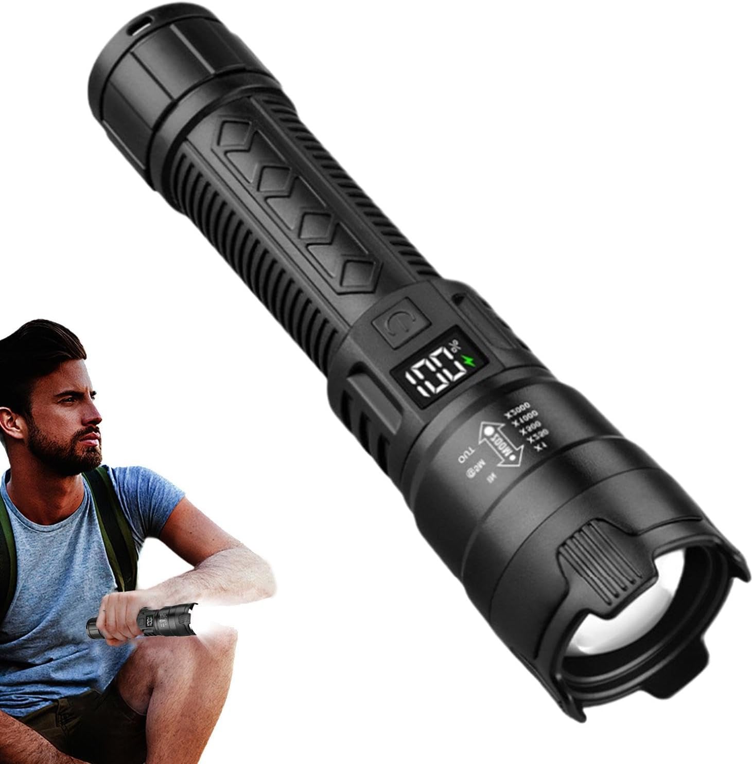 Outdoor Camping And Fishing - Torcia tattica a LED 2000LM Torcia