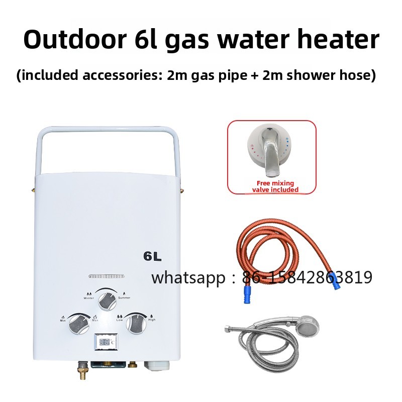 Outdoor Camping Water Heater - Scaldabagno a Gas per Camper, Scaldabagno