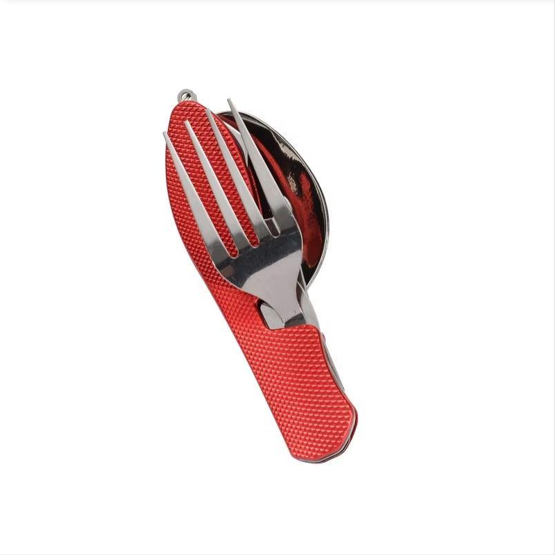 Outdoor Camping Ute - Set Posate Pieghevoli in Acciaio Inossidabile,