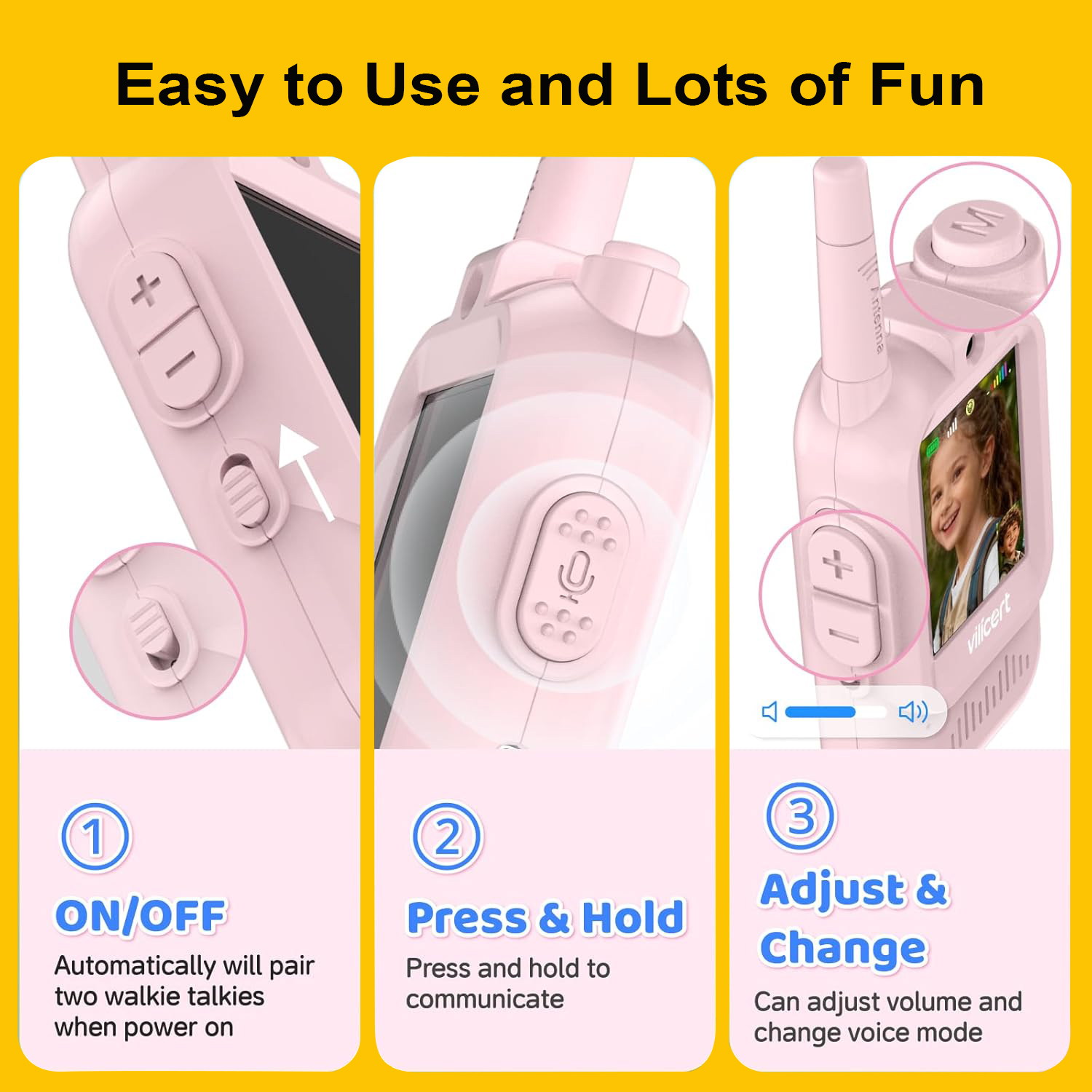 Outdoor Camping Videos - 2 pz. Walkie Talkie Video Ricaricabile
