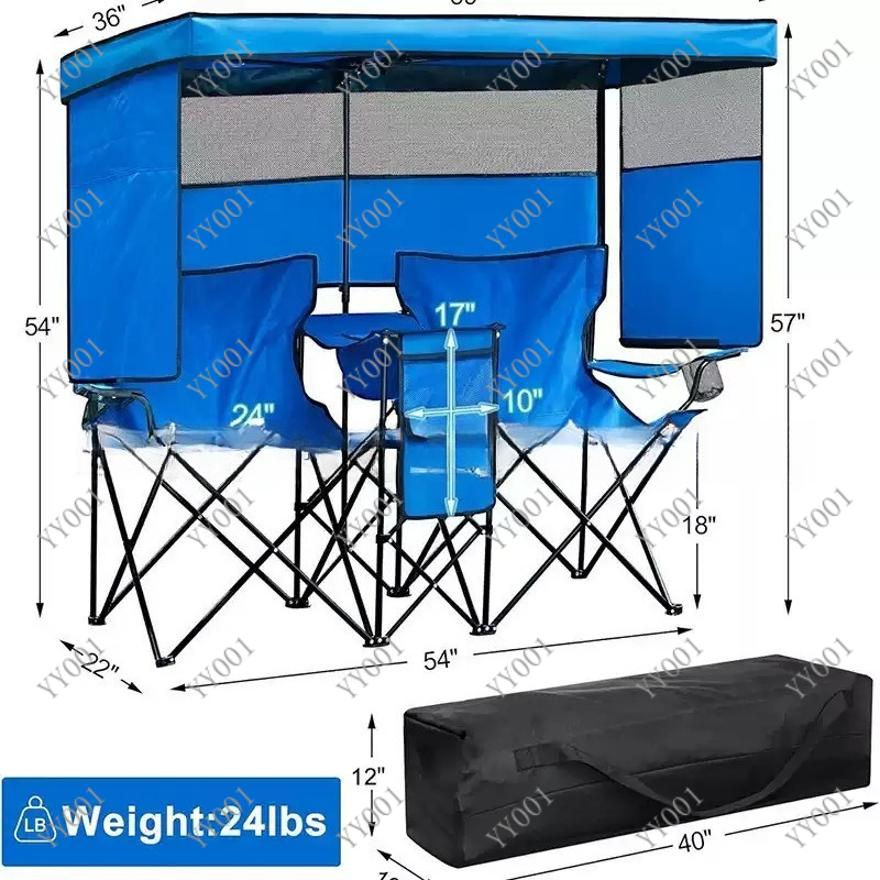 Outdoor Camping Folding Chair - Sedia da Campeggio Pieghevole Doppia Portatile