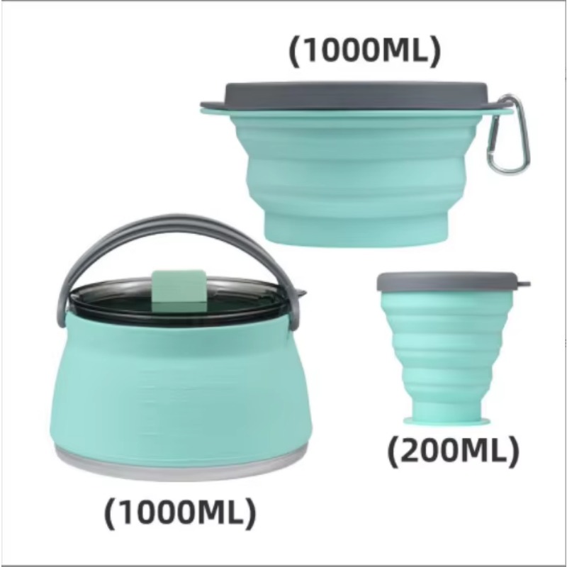 Outdoor Camping Kettle - Nuovo Set di Stoviglie Pieghevoli in