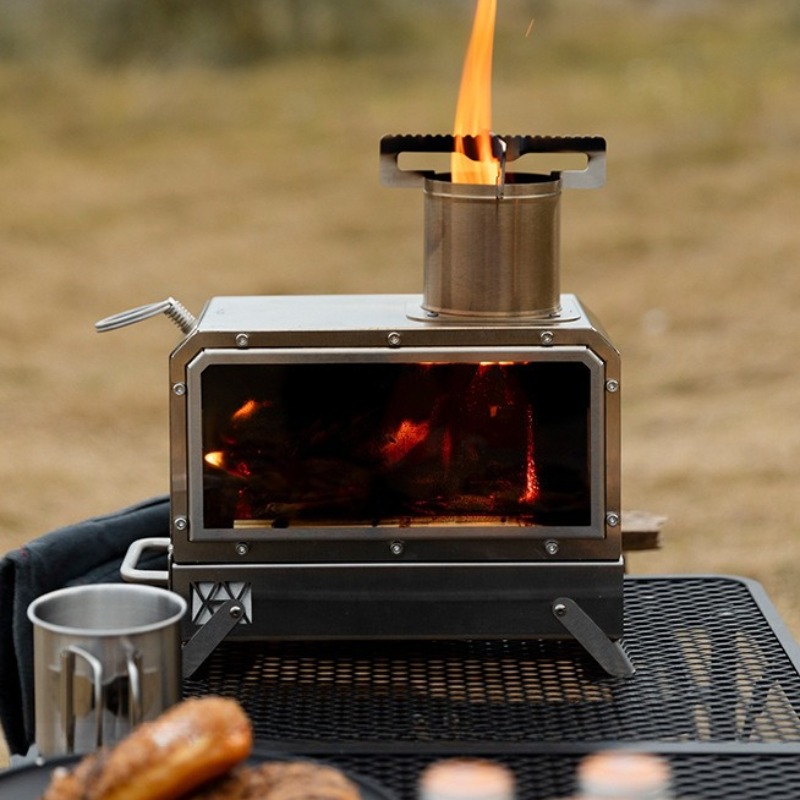 Stufa a Legna Quadrata in Acci - Cooking Outdoor Camping recensione e prezzo