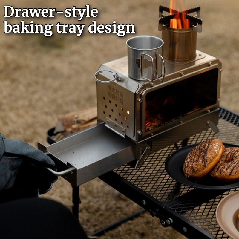 Stufa a Legna Quadrata in Acci - Cooking Outdoor Camping recensione e prezzo