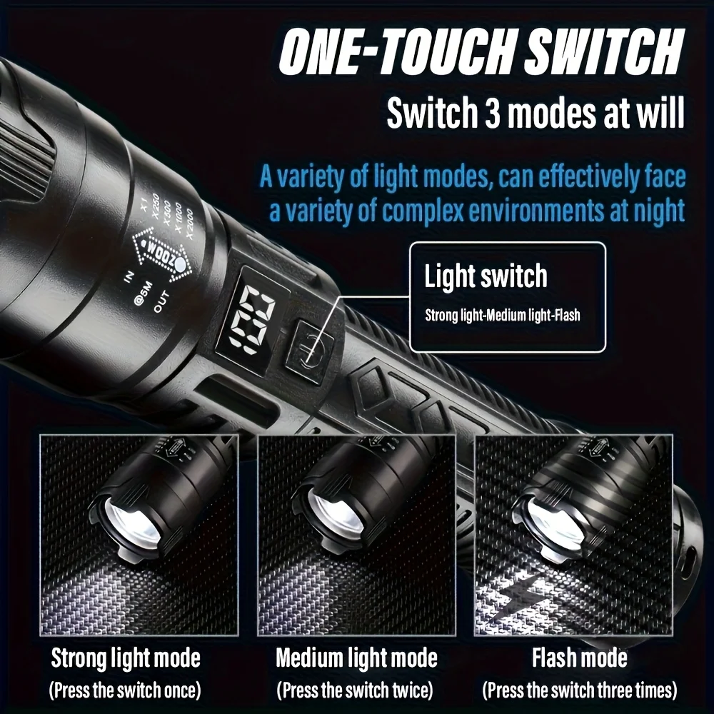 Torcia tattica a LED 2000LM To - Outdoor Camping And Fishing recensione e prezzo