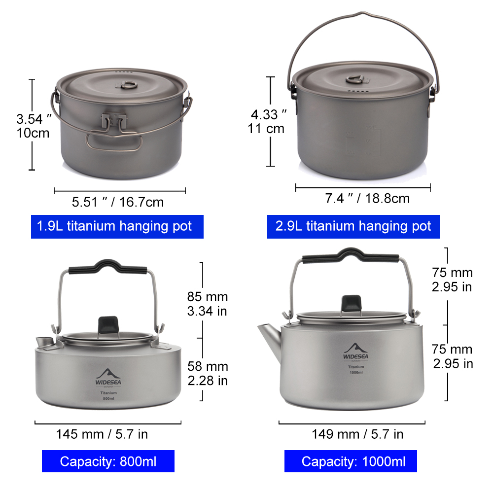 Set di Pentole da Campeggio Ul - Outdoor Camping Kettle recensione e prezzo