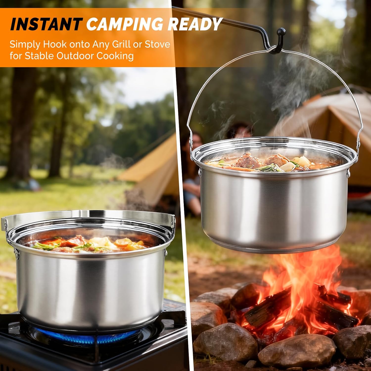 Set di 6 utensili da cucina, p - Outdoor Camping Kettle recensione e prezzo