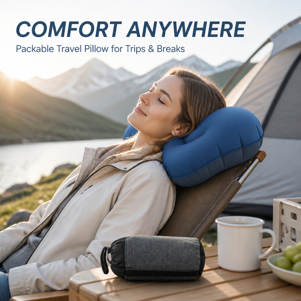 Cuscino da Viaggio Gonfiabile  - Camp Pillow Compressible recensione e prezzo
