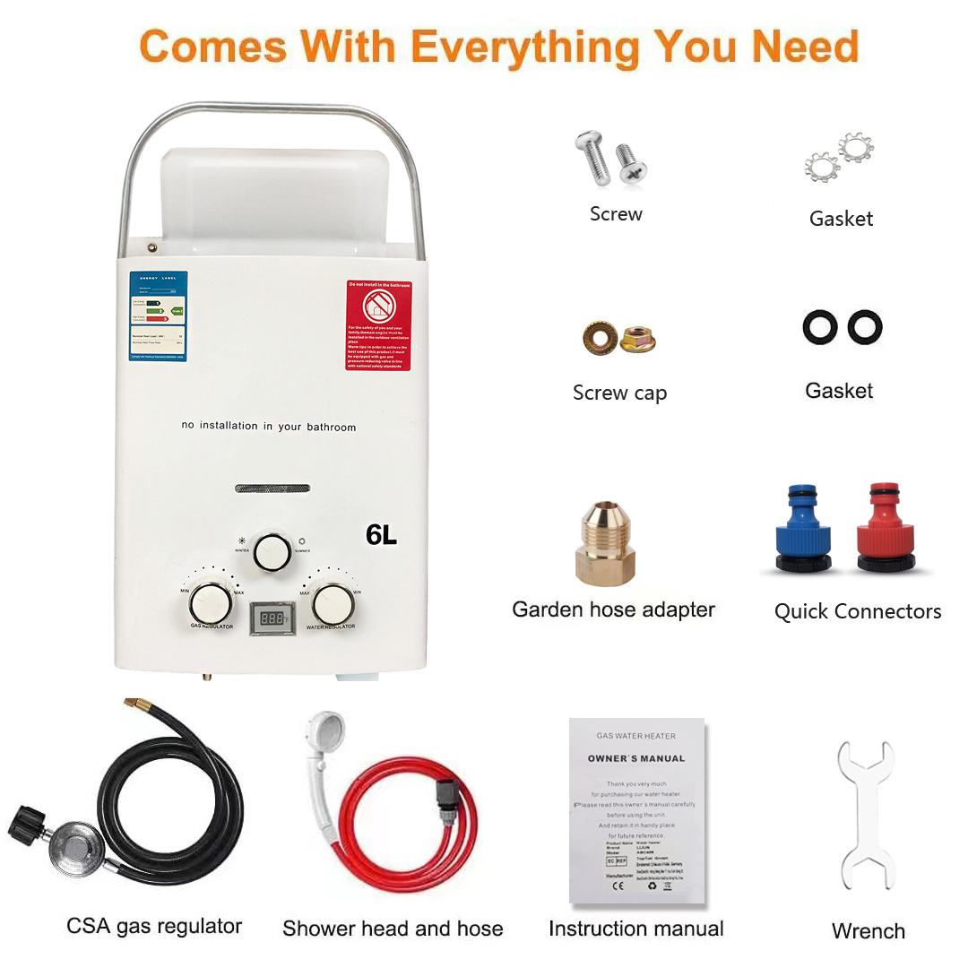 Nuovo modello di scaldabagno d - Outdoor Camping Water Heater recensione e prezzo