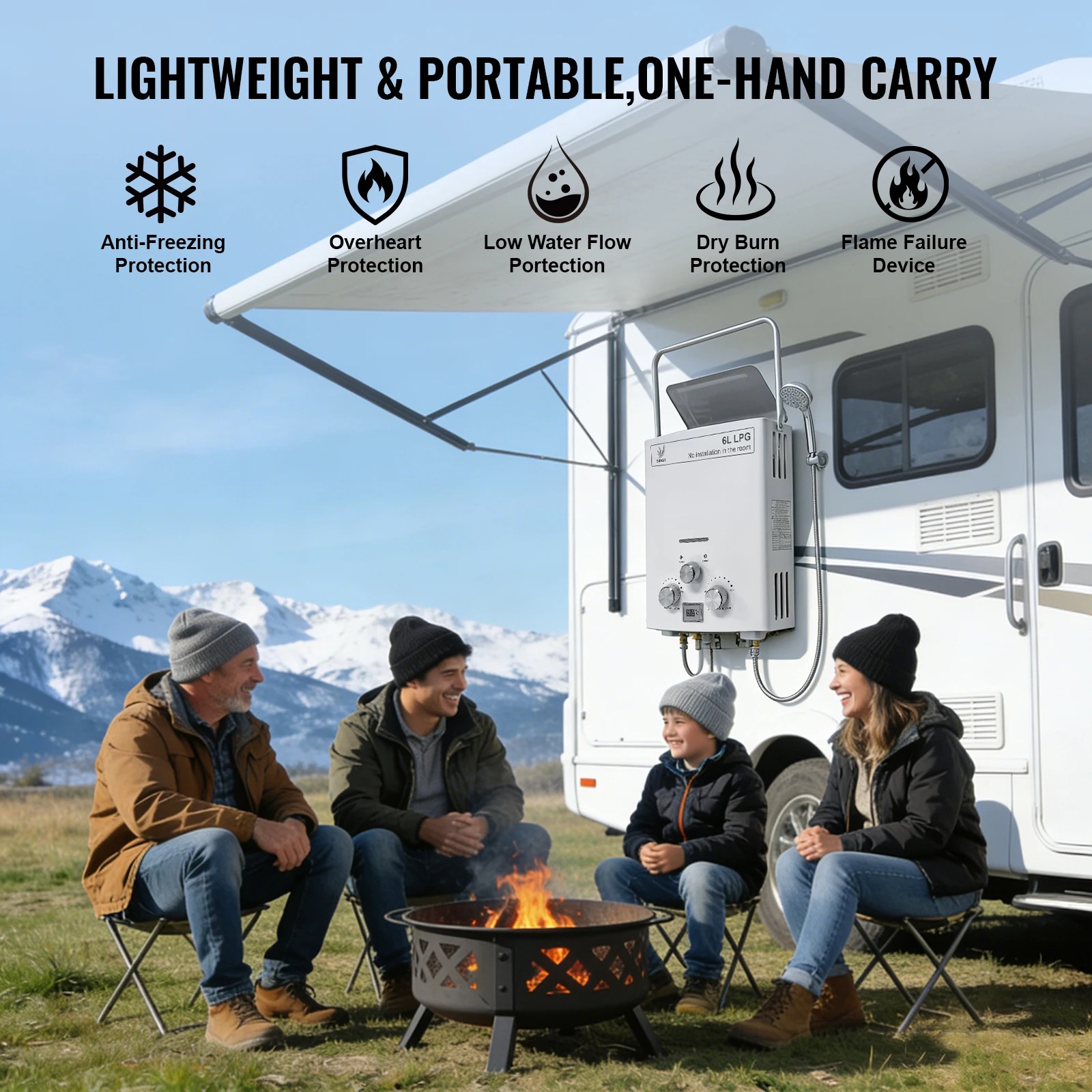 Scaldabagno a Gas GPL | Scalda - Outdoor Camping Water Heater recensione e prezzo