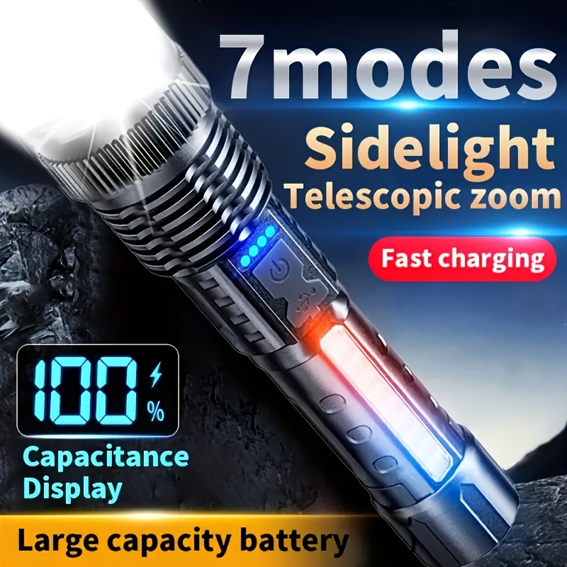 Potente Torcia LED con Indicat - Outdoor Camping And Fishing recensione e prezzo